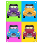 PLAQUE DÉCORATIVE MÉTAL CITROËN 2 CV