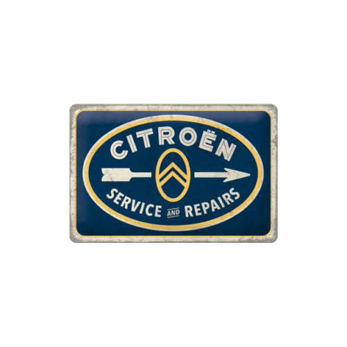 CITROËN PLAQUE DÉCORATIVE MÉTAL SERVICE