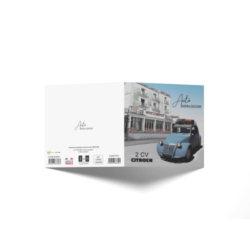 LOT DE 6 CARTES POSTALES 2 CV CITROËN VINTAGE